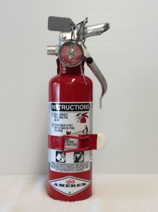 1.4 lb Halotron chrome with vehicle bracket