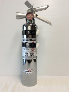 2.5lb Halotron chrome with vehicle bracket